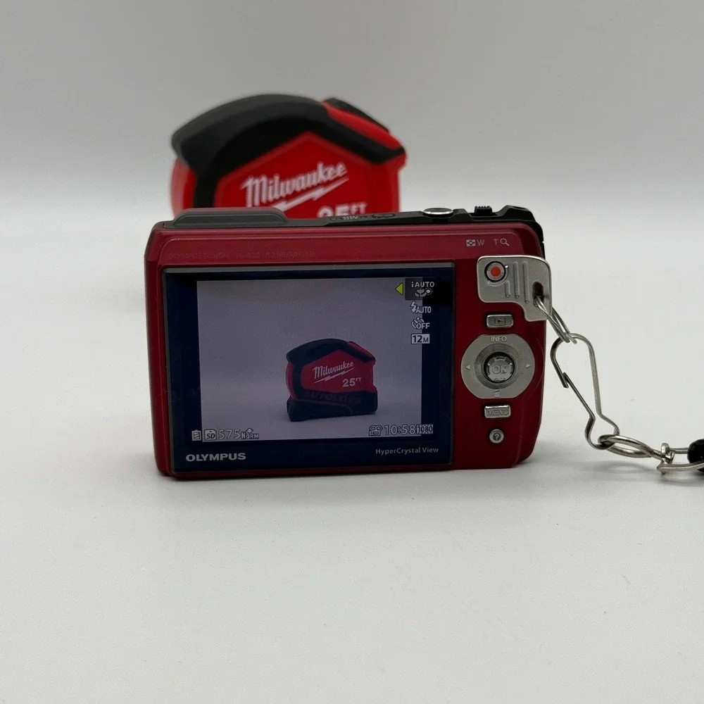 Olympus Tough TG-820 Digital Camera Red 12MP Waterproof Shockproof With Case
